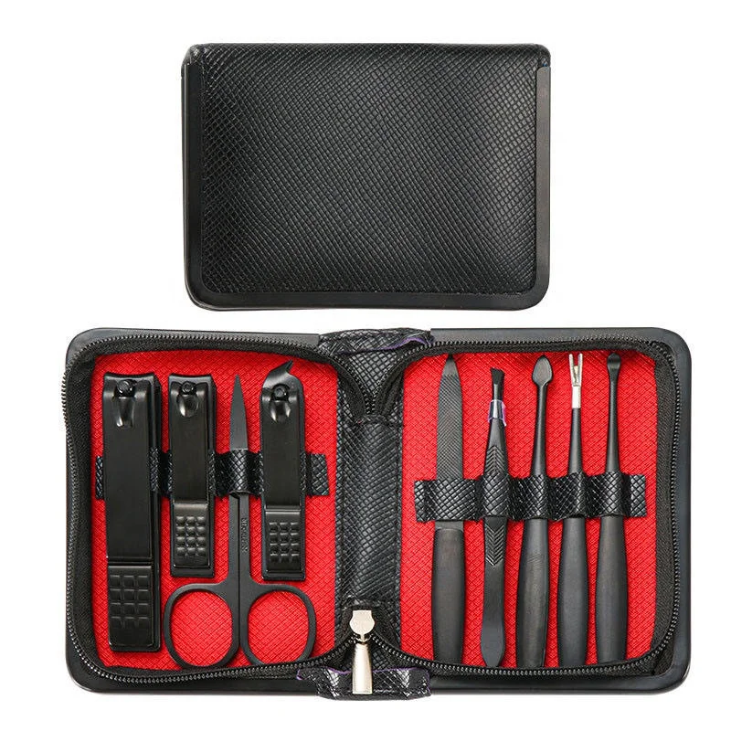 Manicure Set Professional Nail Clippers Kit Pedicure Care Tools- 9 pcs Stainless Steel Women Manicure & Pedicure Set