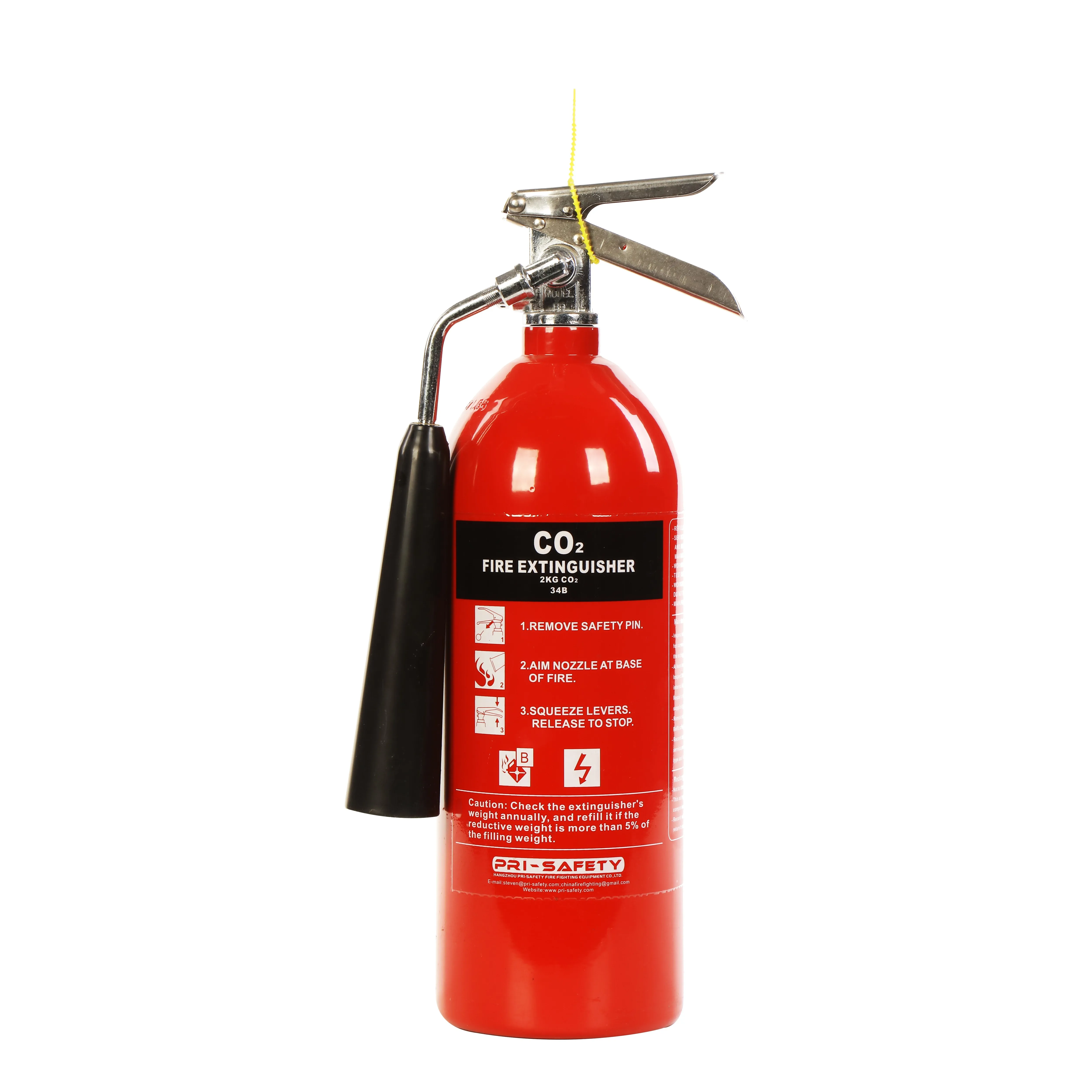5lb 10lb 15lbs 20lbs Aluminum alloy CO2 Fire Extinguisher with DOT Approval America style CO2 Fire extinguisher Extintor de CO2