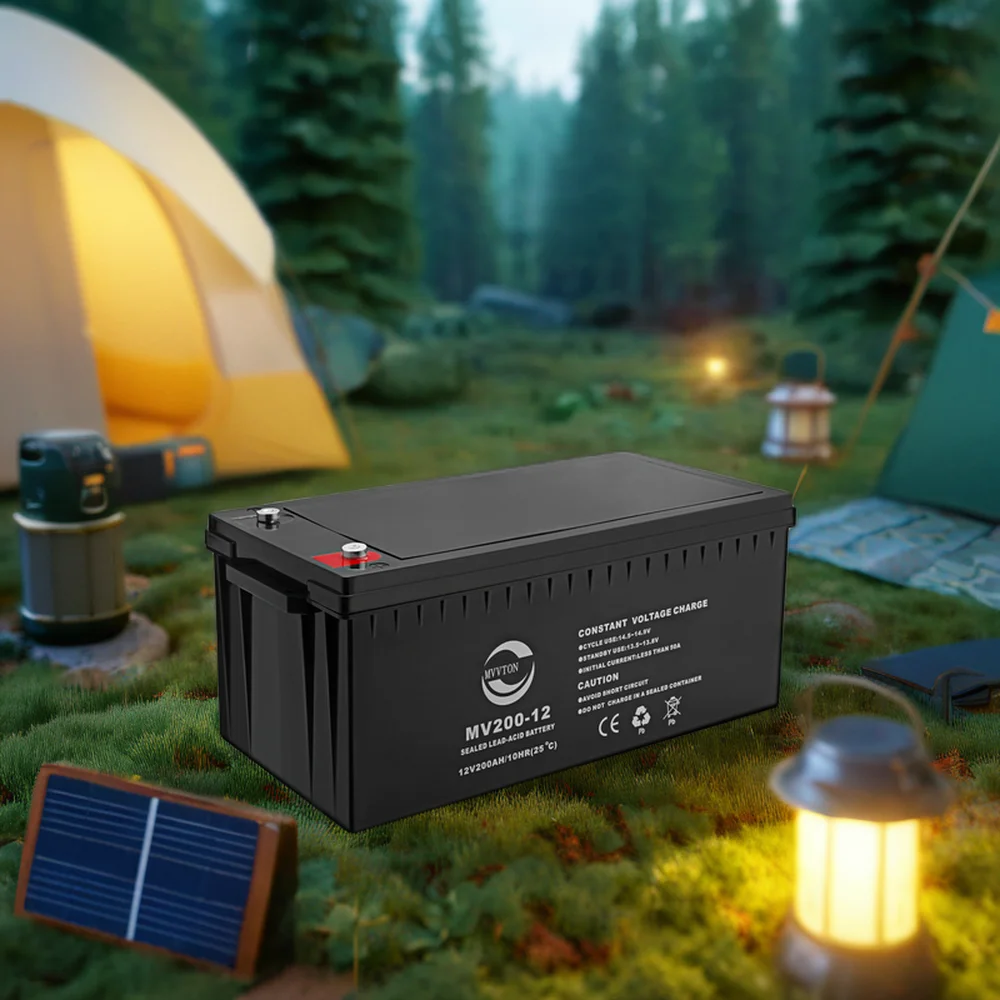 CE Certified 12V 200AH Solar Battery  for Lead-Acid AGM Sealed Type for Energy Storage
