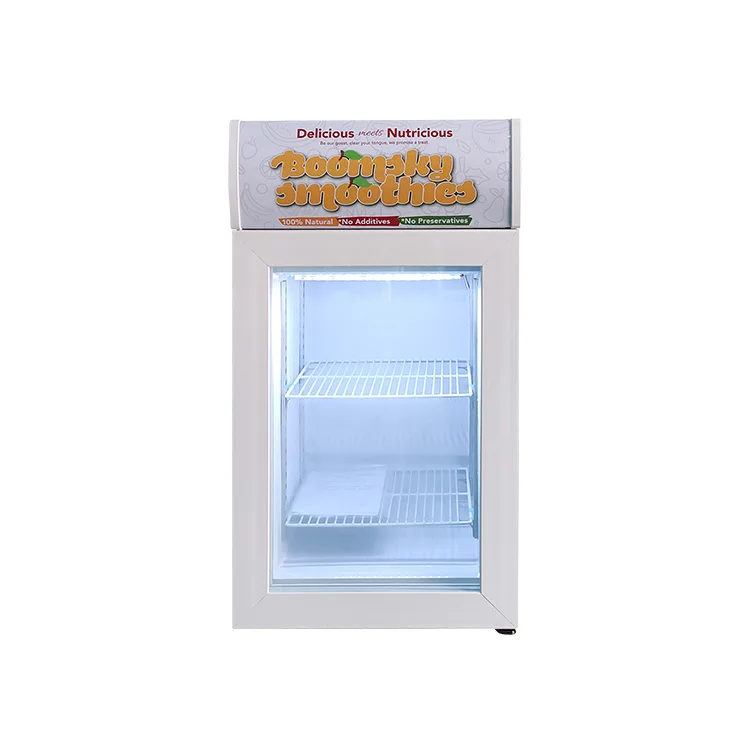 Meisda SD50B 50L Three-Layered Tempered Glass Door Single-Temperature Freezer for Grocery Shop Ice Cream Frozen Food