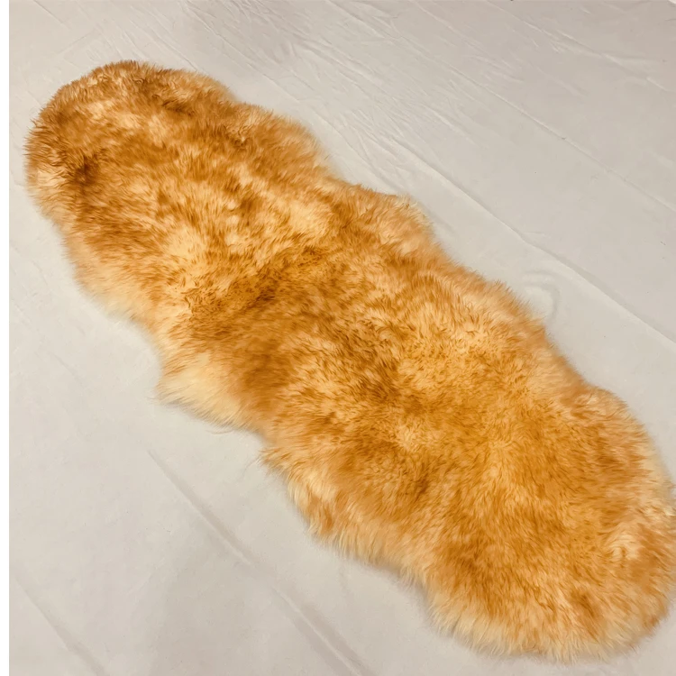 Area Rug Cushion shaggy fur carpet sheepskin sleeping wool matSix carpets with sheep fur and long hairFour horses with fur