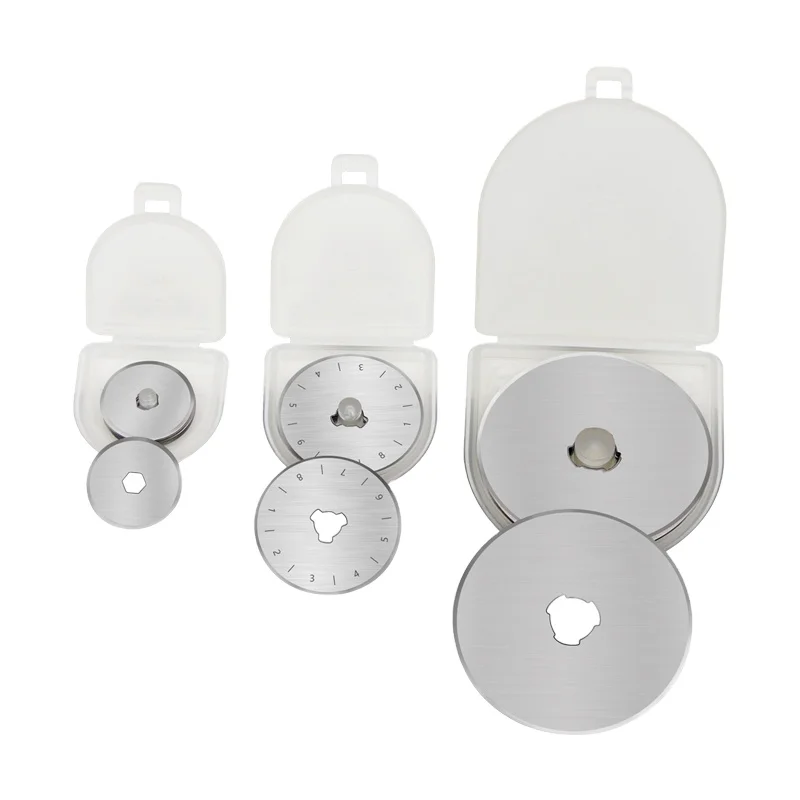 Customize 28MM 45MM 60MM  Plastic Handle Replaceable Round Blade Knife Rotary Cutter Blade
