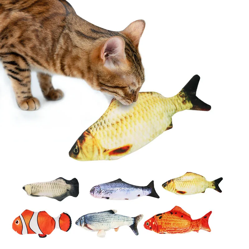 Pet supplies New catnip fish toy plush simulation cat toy fish cat hi toy