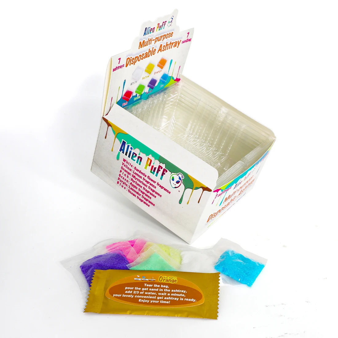 Alien Puff Cigarette Cigar Smoking Portable Multi-purpose Disposable Gel Plastic Ashtray Air Fresher Fragrance Deodorization bar