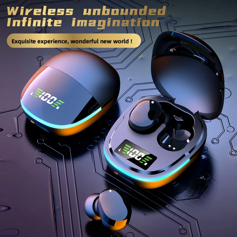 New G9S headset Binaural Call Phone Headset Bt Wireless Earphones Power displays for Music