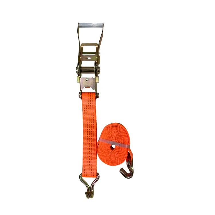 50mm/2 Inch Polyester White Cargo Lashing with E Fitting E-track Tie Down Ratchet Strap
