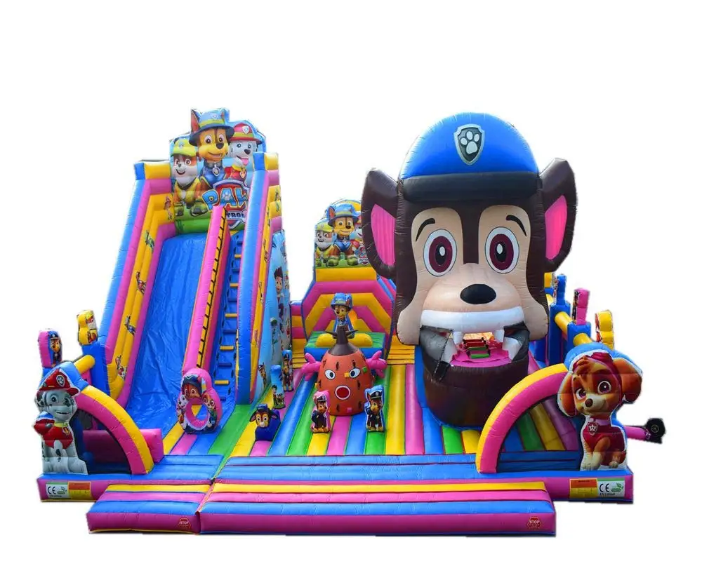 commercial cartoon inflatable slide park castle for kids inflatable bouncer bounce house jumping castle park for party