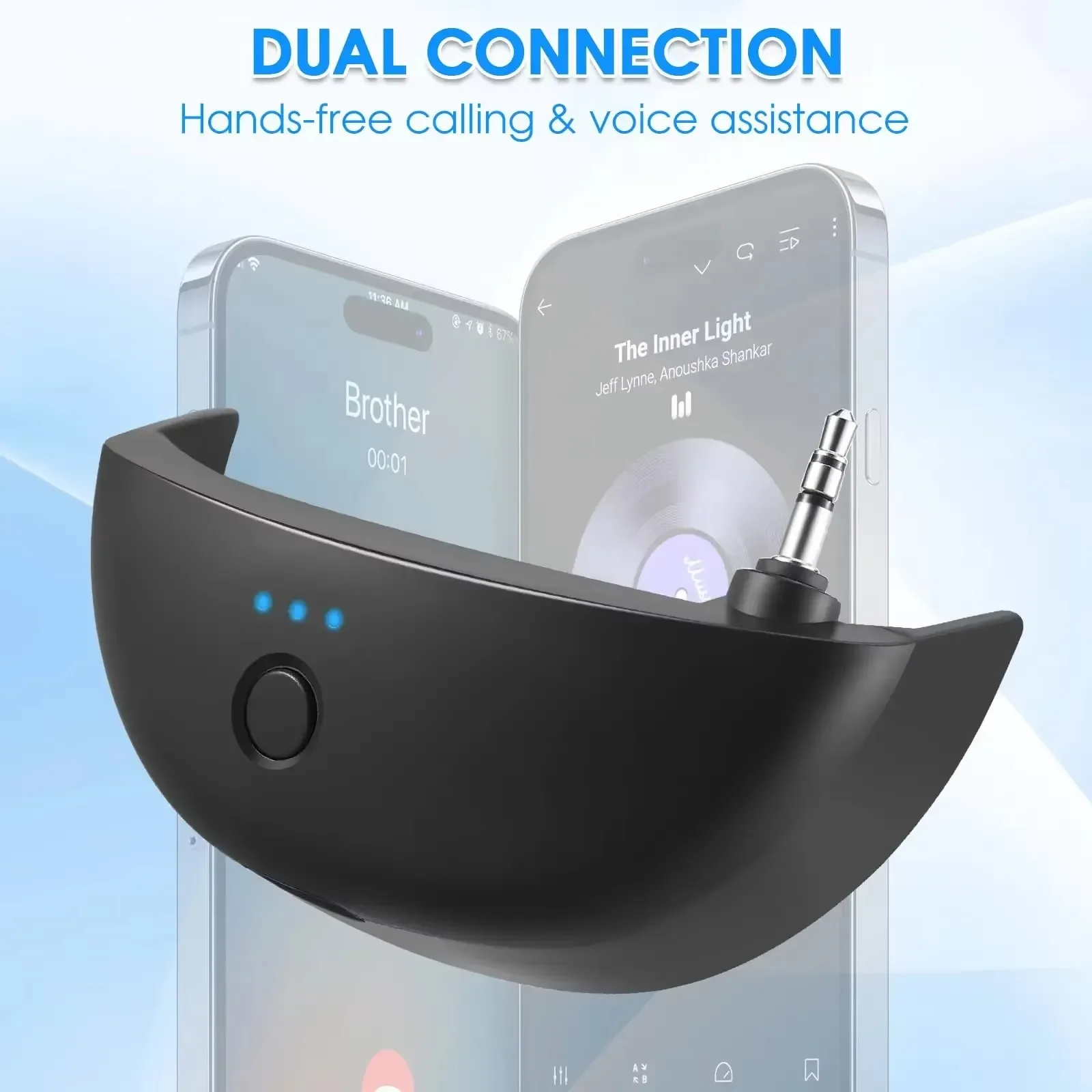 Airplane Adapter Earbuds Wireless Headphones New Upgrade Wire-Controlled Headphone