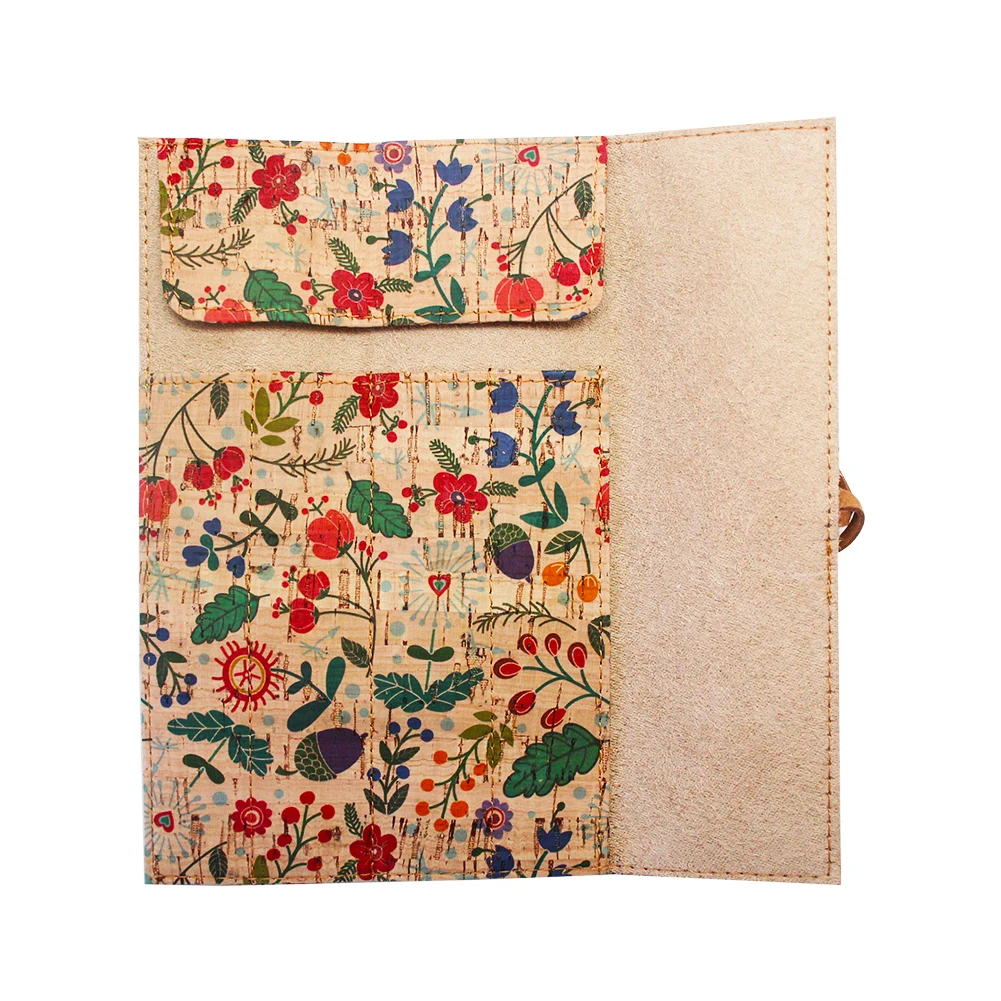 Hot Sale Lightweight Cork Bag Custom Folding Roll Up Pencil Case Cork Pen Bag