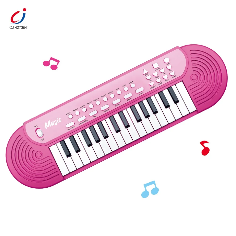 Chengji pink Child Piano Electronic Keyboard Toy Educational Musical Instrument Multifunctional 31 Keys for Children