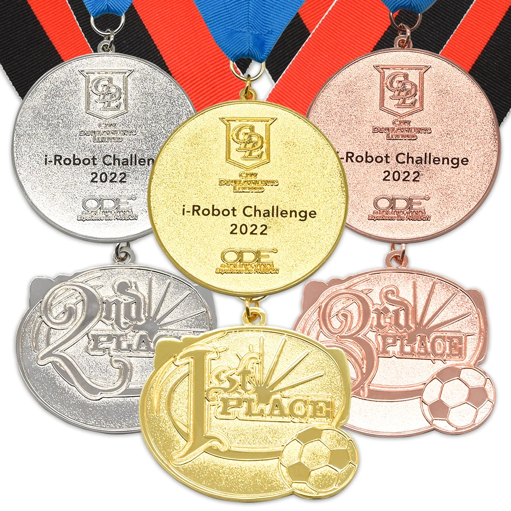 Wholesale Design Your Own Logo Blank Zinc Alloy 3D Gold Award Marathon Running Custom Metal Sport Medal