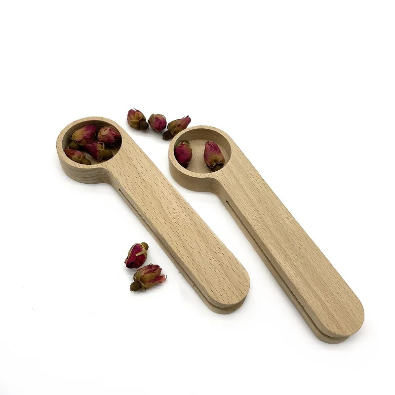 hot selling high quality organic wooden food grade wood spoon snack clip