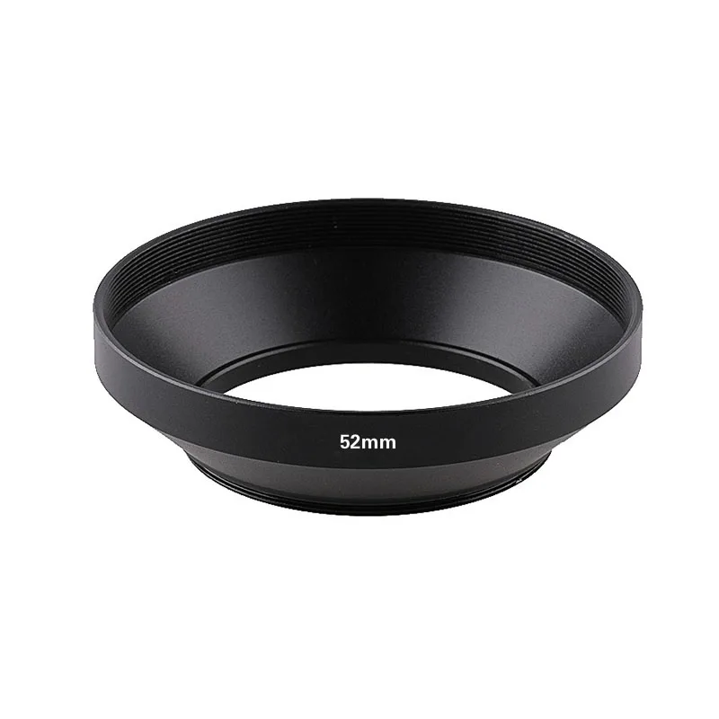 
49 52 55 58 62 67 mm Black Camera Metal Lens Hood Wide Angle Screw In Mount Lens Hood for canon nikon for Sony Pentax 