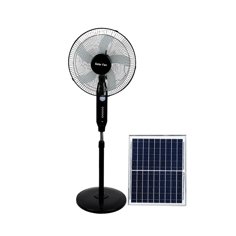Wireless Solar Fan Outdoor Camping 16 Inch Solar Panel Dc Electric Rechargeable Fan