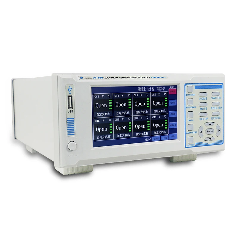 IV380 16-канальный видеорегистратор Многоканальный регистратор данных температуры Высокое разрешение USB инспекции