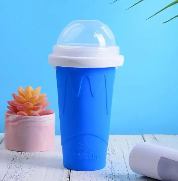 Squeeze Homemade Juice Water Bottle Quick-Frozen Smoothie Sand Cup Pinch Fast Cooling Magic Ice Cream