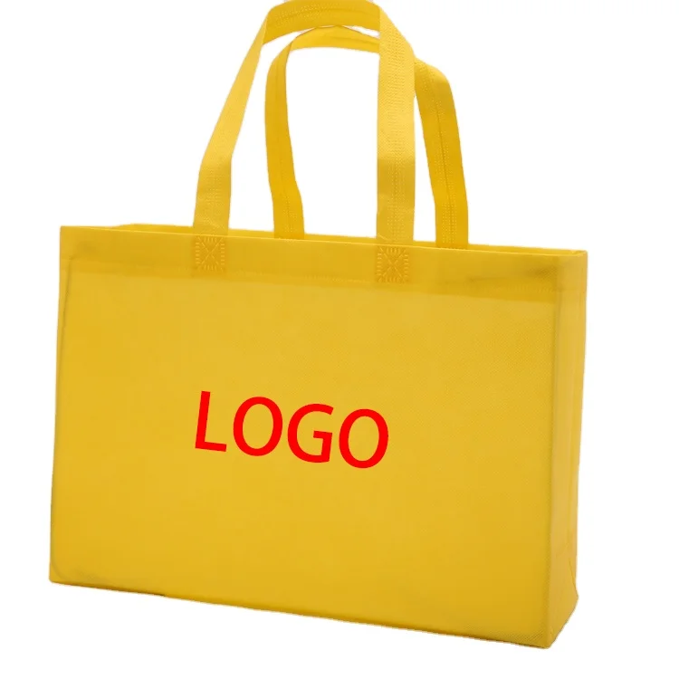 
Factory direct stock custom nonwoven shopping reusable eco non woven fabric bag tote bags logo printed 