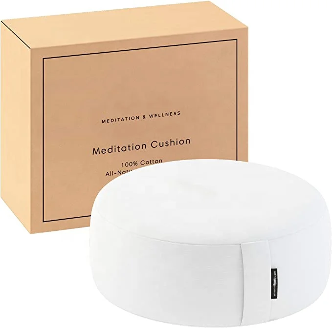 buckwheat filled  yoga cushion for meditation organic cotton yoga meditation cushion