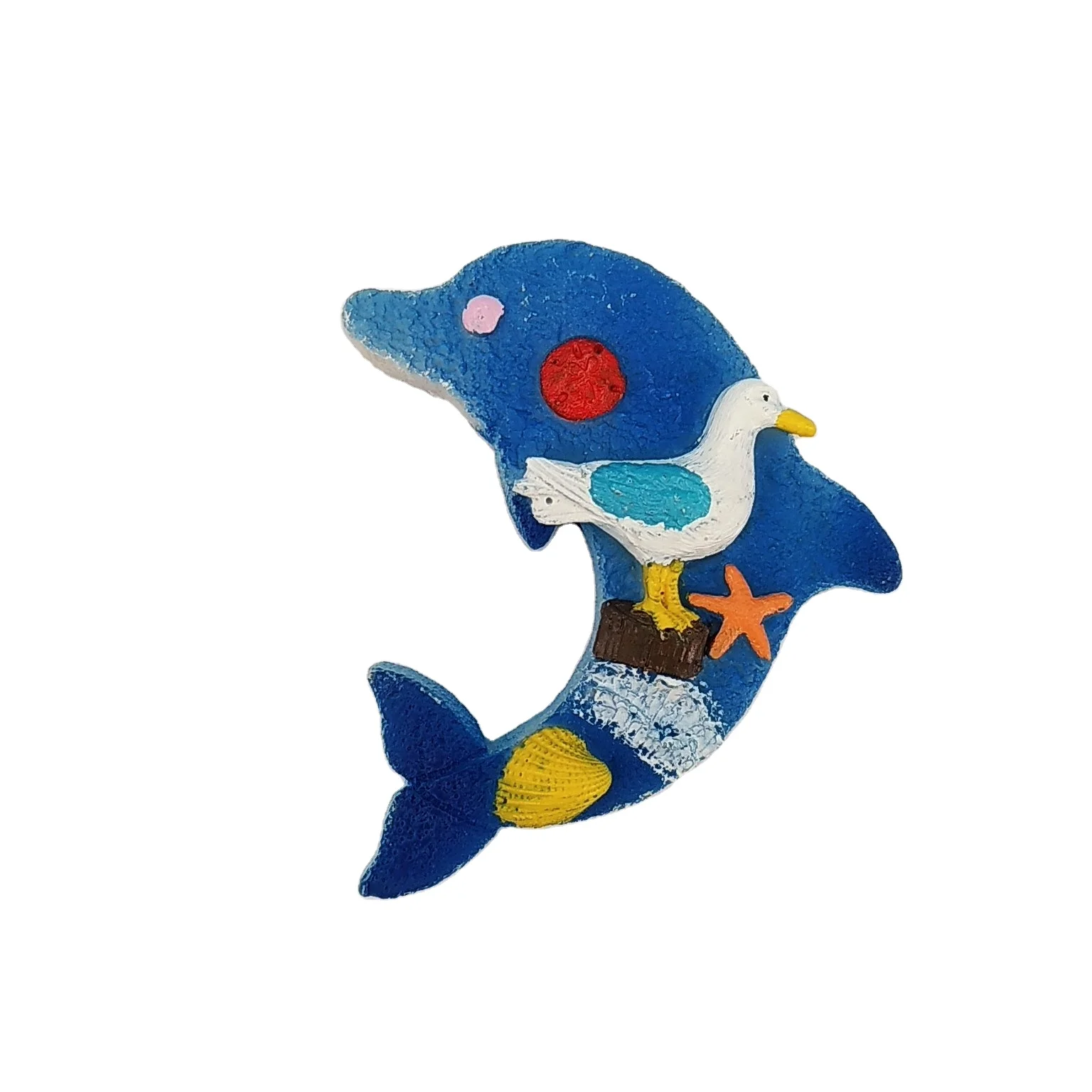 Custom resin crafts Ocean series fish shaped fridge magnet with turtle for tourist souvenir gift