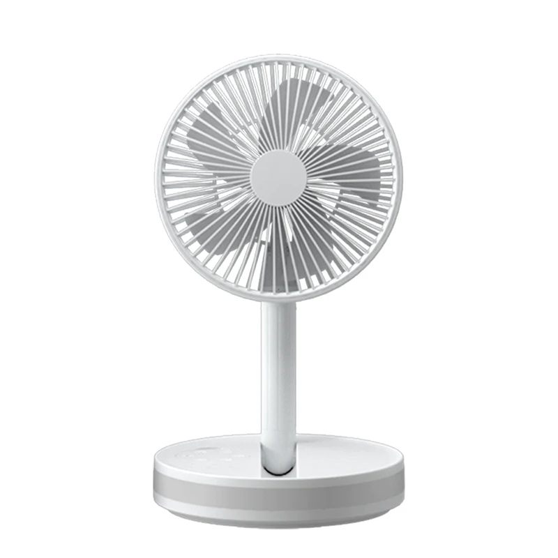 Портативный вентилятор беспроводной батарейках вентилятор с 4 скоростей Дистанционное управление колебаний светодиодное освещение путешествия аккумуляторная вентилятора