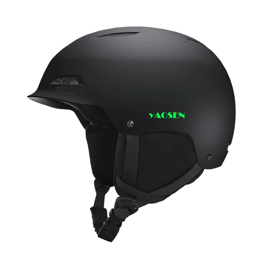 2023 Custom mens ski helmet Integrated molding imported EPS ABS skiing snowboard helmet with ear muff