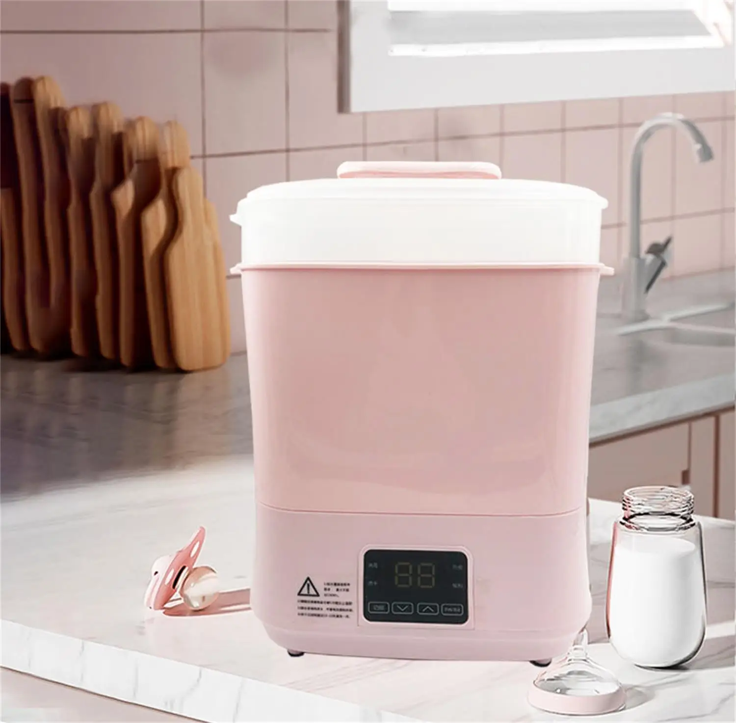 Digital Milk Bottle Steriliser Baby Bottle Warmer Big Capacity Baby Bottle Sterilizers And Dryer