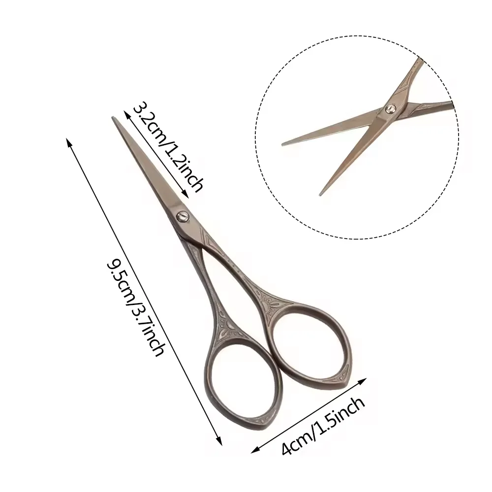 Set of Gold European Vintage Sewing Shears Flower Pattern Embroidery Scissors and antique scissors