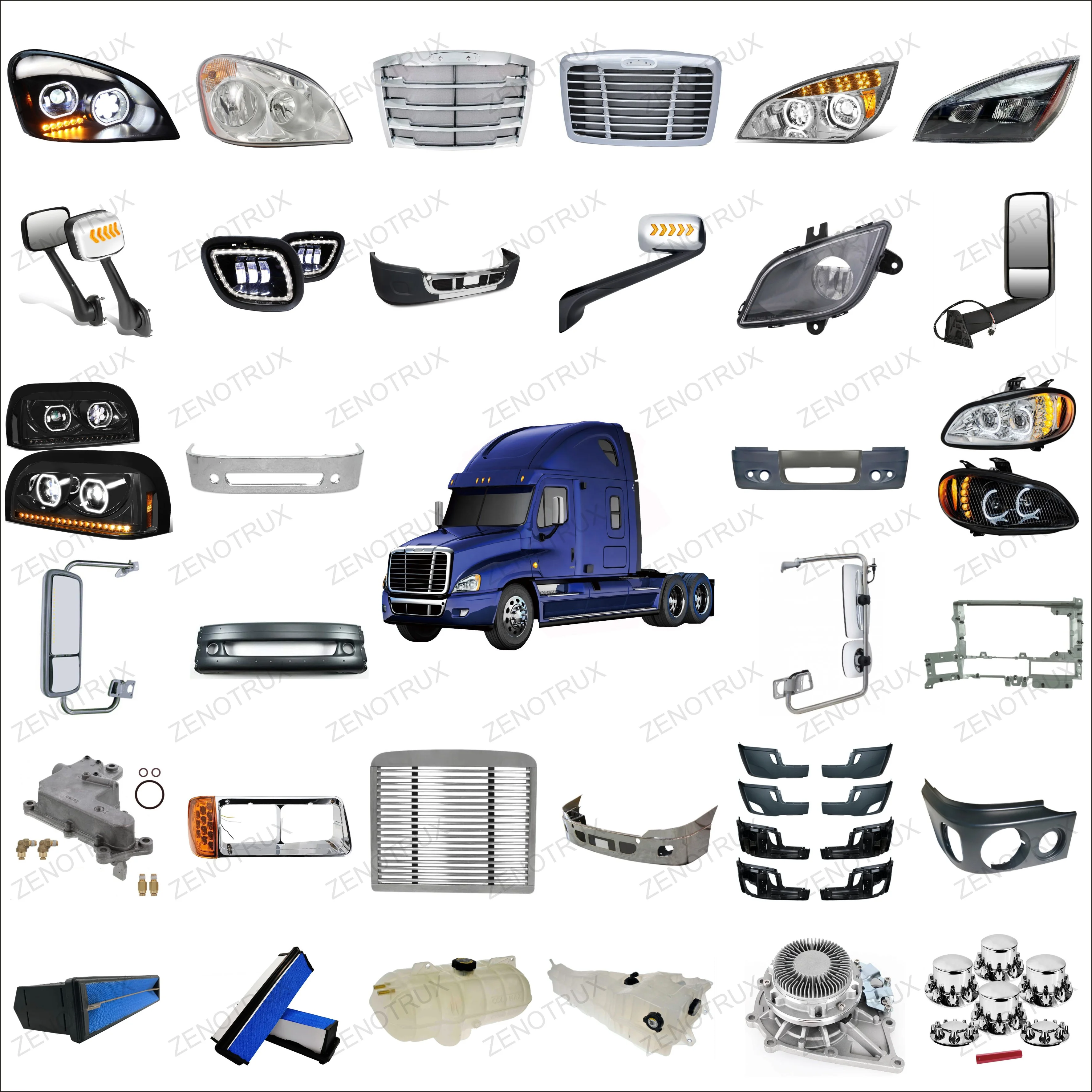 Black LED Headlight For Freightliner Columbia 1996-2015