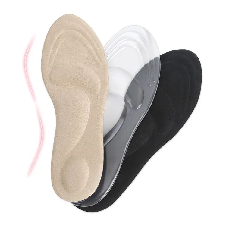 Soft Gel Insoles Comfortable 3D Cushion Arch Support Custom Shoe Insole for Pain Relief Silicone Gel Insoles for Women