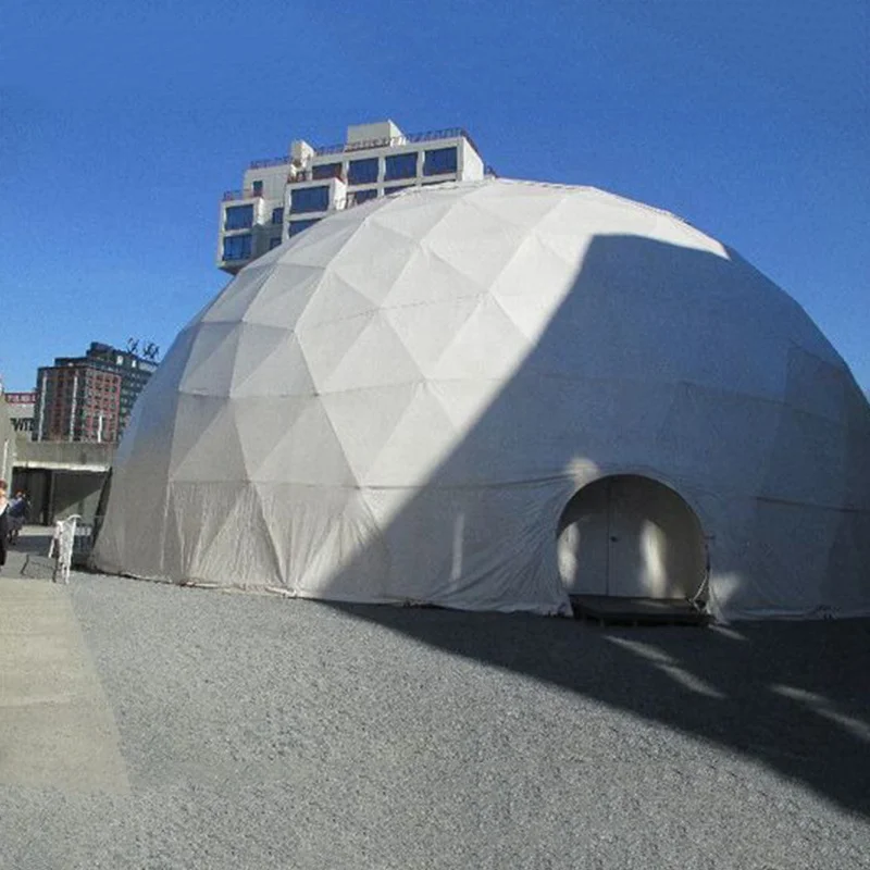 Dia 5-30 м Открытый геодезический купол палатка с стальной рамой для рождественской вечеринки