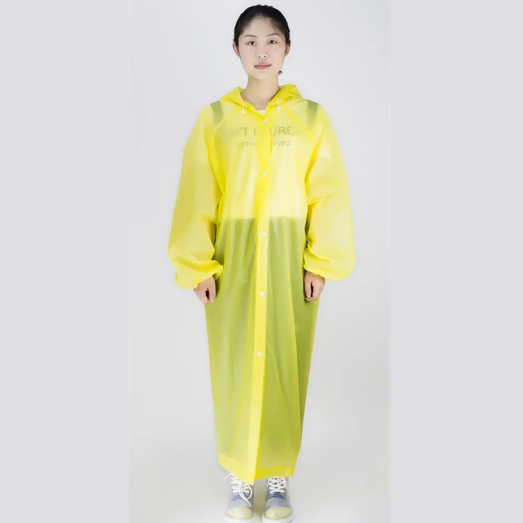 Многоразовый Дождевик-пончо EVA, портативный дождевик для активного отдыха, эластичный на рукавах, с кулиской на капюшоне