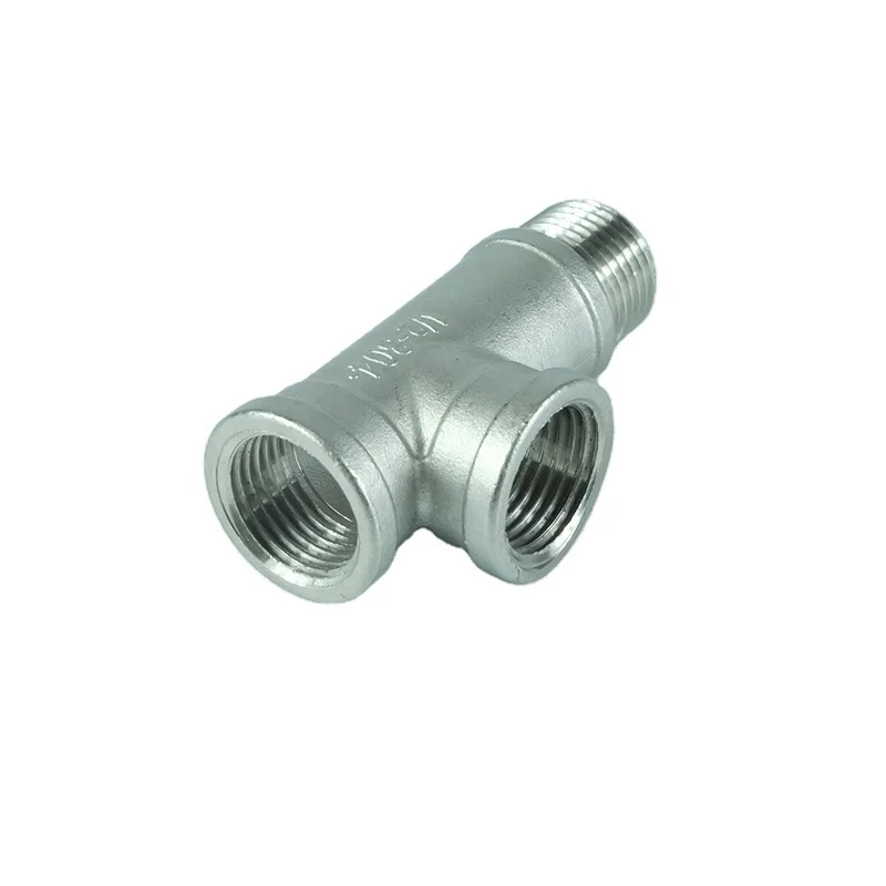 DKV ss304 ss316 Female x Male x Male pipe fitting tees Stainless steel 304/316 Pipe Fitting Connector FMF threaded reducing Tee