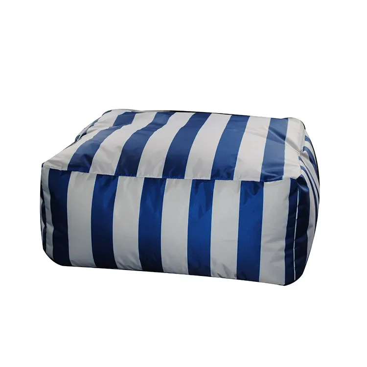 Blue White Stripes Comfort Beanbag Sofa Memory Foam Cum Bed Bean Bag Sitzsack Waterproof Bean Bag