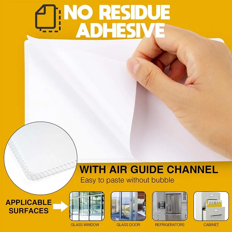 Photo Sign Holder Self-Adhesive Display PVC Adhesive Picture pocket  for Wall 2 Sides Clear Glass Door Alert Sign Holder