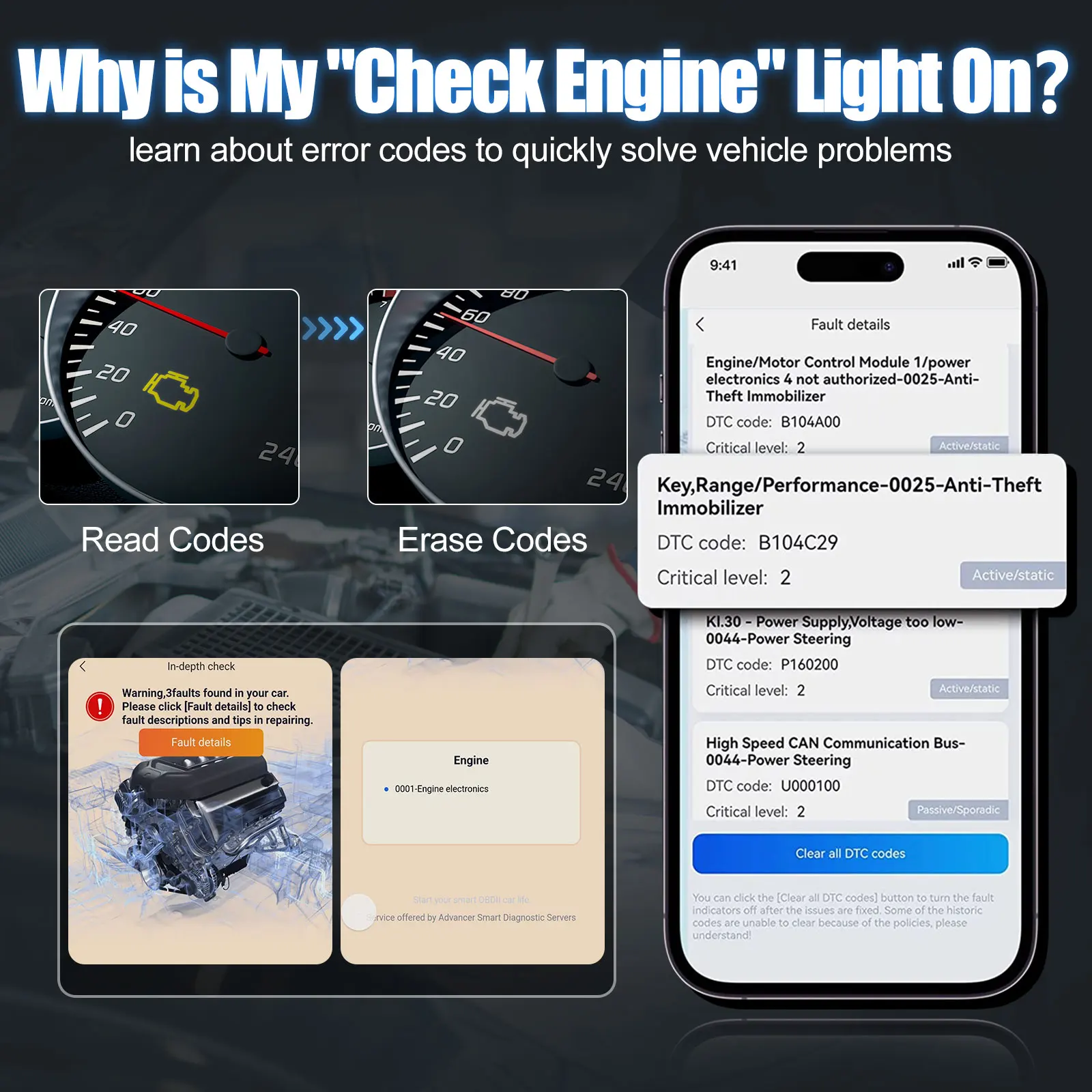 Wholesale XTOOL AD20Pro OBD2 Code Reader Scanner Live Data DTCs Lookup EOBD/OBD2 Support ios/Android OBD2 Scanner for All Cars