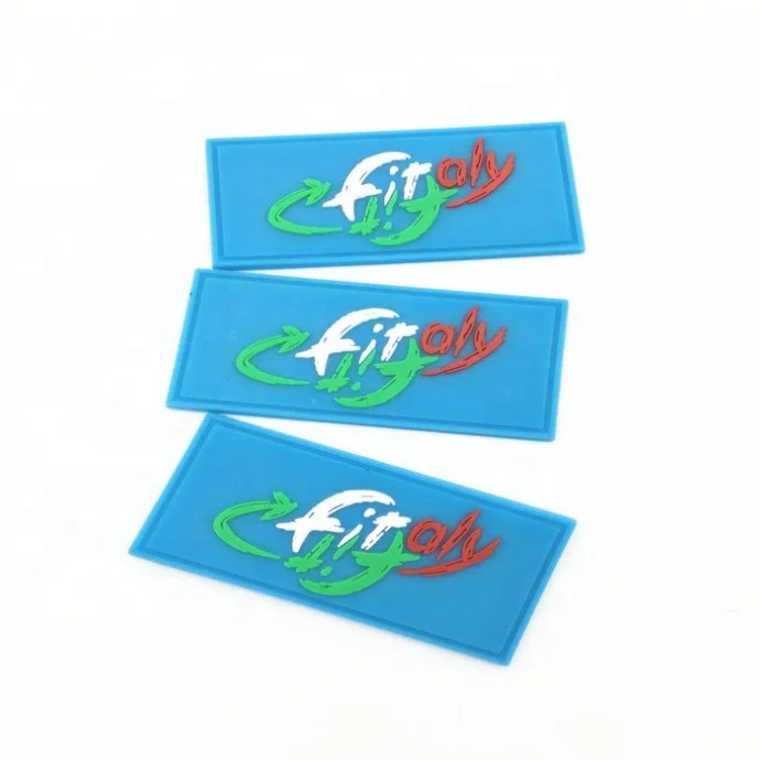 Custom Raised Logo Rubber Labels Patches 3D Soft Hat PVC rubber Patch