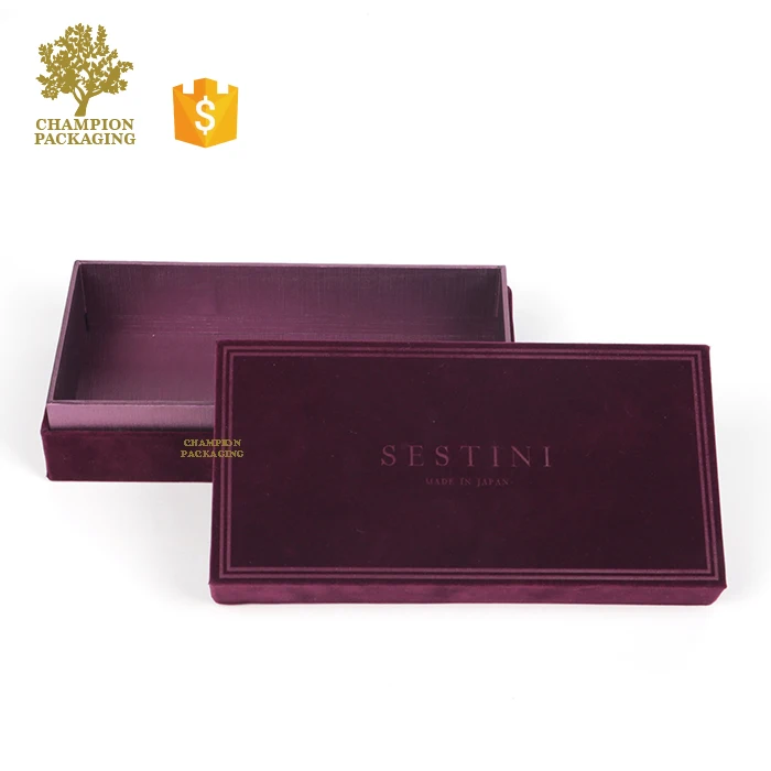 Wholesale elegant velvet suede crafts perfume packaging gift box