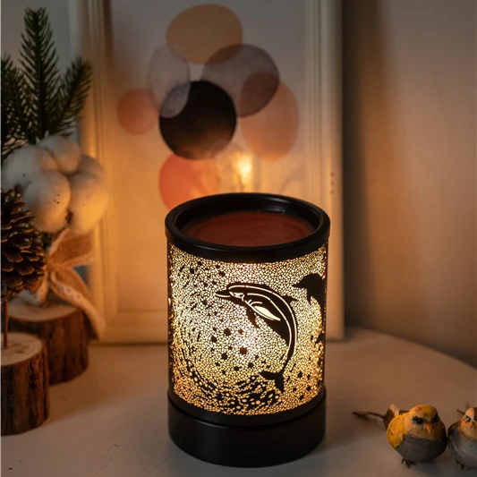 
Black Dolphin Candle Wax Warmer Incense Wax Melt Warmer Burner Set Oil Candle For Living Room Decor 