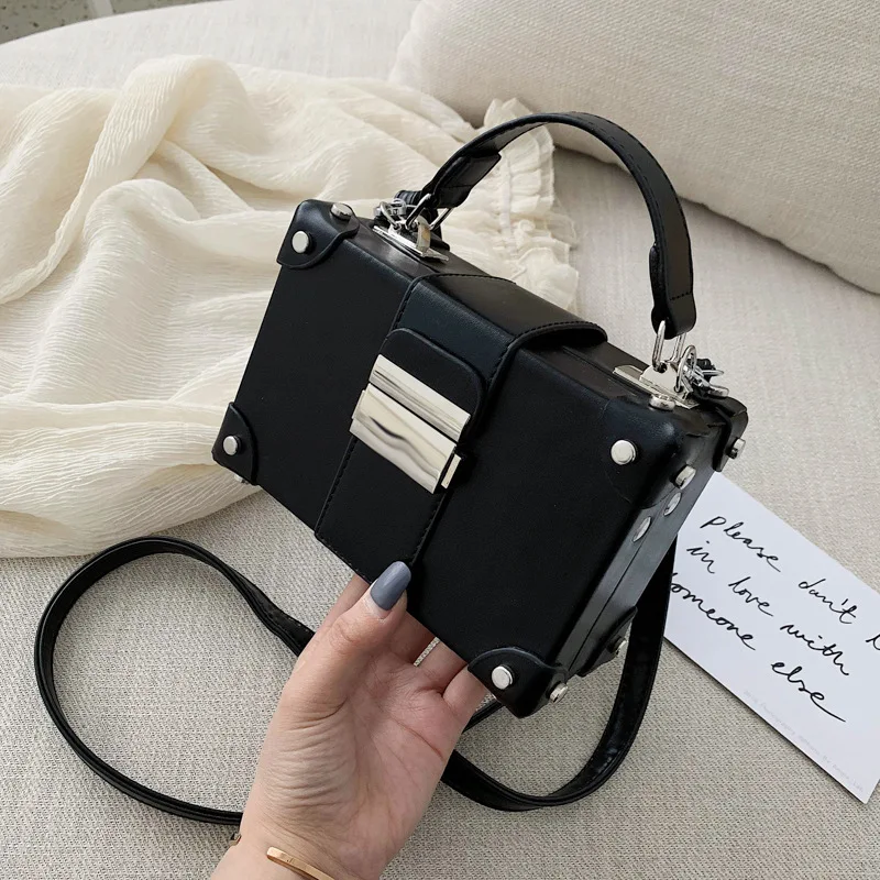 2020 square korea style box hand bags women fashion lady purse bandana handbags box purse bag
