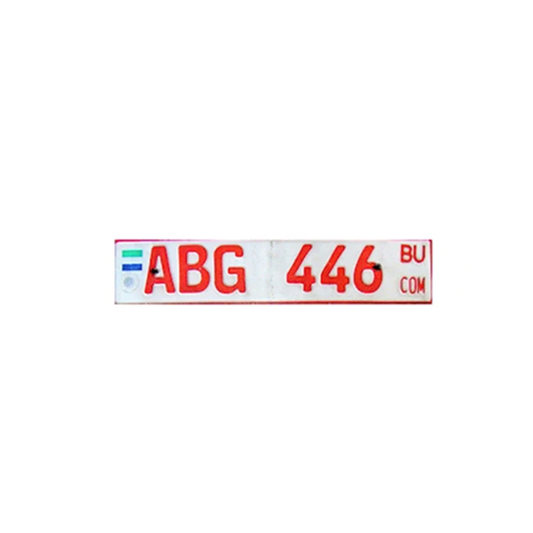 Custom Embossed Sublimation Reflective Car Aluminum License Plates of Sierra Leone