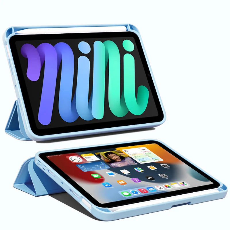 Auto Sleep Wake Trifold Stand 8.3 inch Case for iPad Mini 6th Generation 2021 with Pencil Holder
