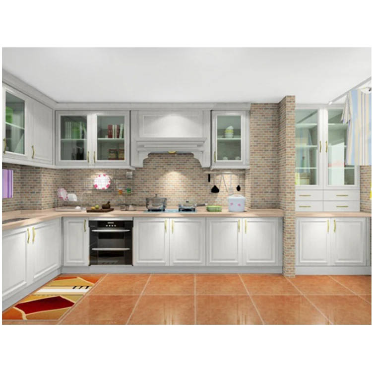 Customized cupboards soild wood kitchen cabinet