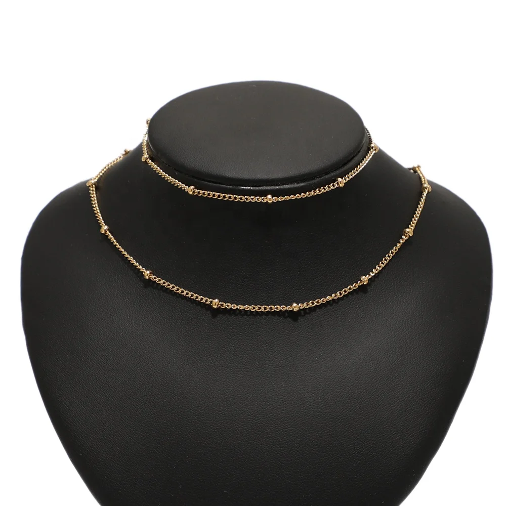 Stainless Steel Satellite Curb Ball Beaded Chains DIY Jewelry Making Accessories Necklace Bracelets