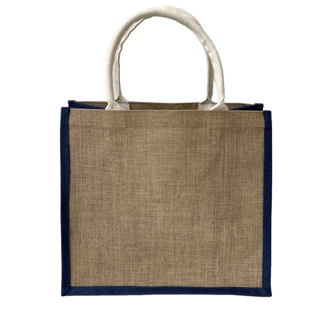 Reusable Grocery Bags Waterproof Beach JUTE Bag Large DIY Blank Tote for Wedding, Bridesmaid Bachelorette Bags