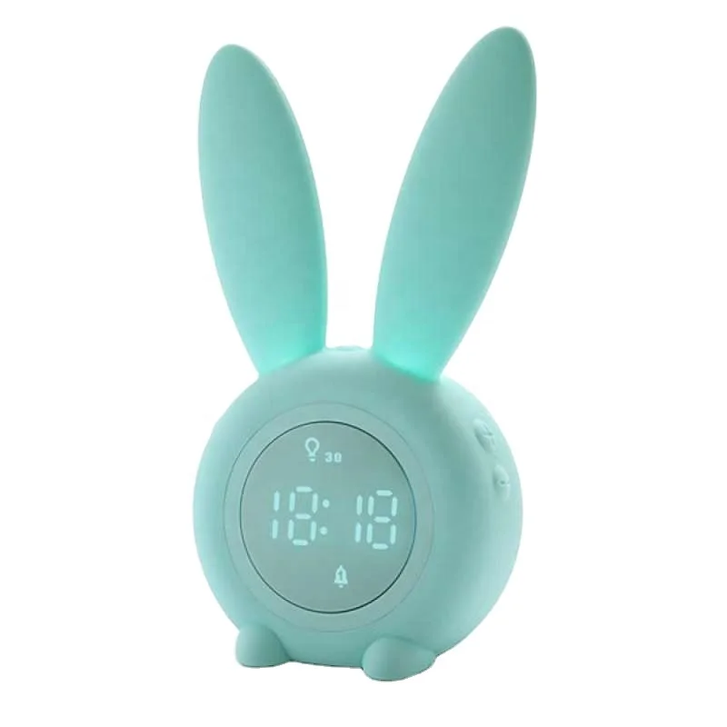 Ready to ShipIn Stock Fast Dispatch New Cute Rabbit Timer Alarm Clock Creative LED Electronic Gift Sound and Light Control Night