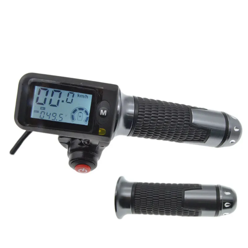 Wholesale Electric bike motorcycle throttle Handle  Electric vehicle Accelerator Handle Assembly with LCD display screen