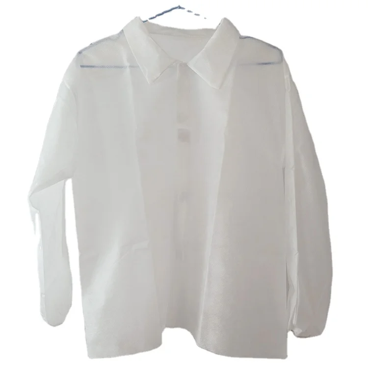 ppe Hot sale High Quality Disposable PP plastic Nonwoven Lab Coat