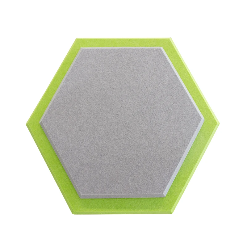 Office Meeting Room PET Hexagon Panels Soundproof Fireproof Wall PET Panels