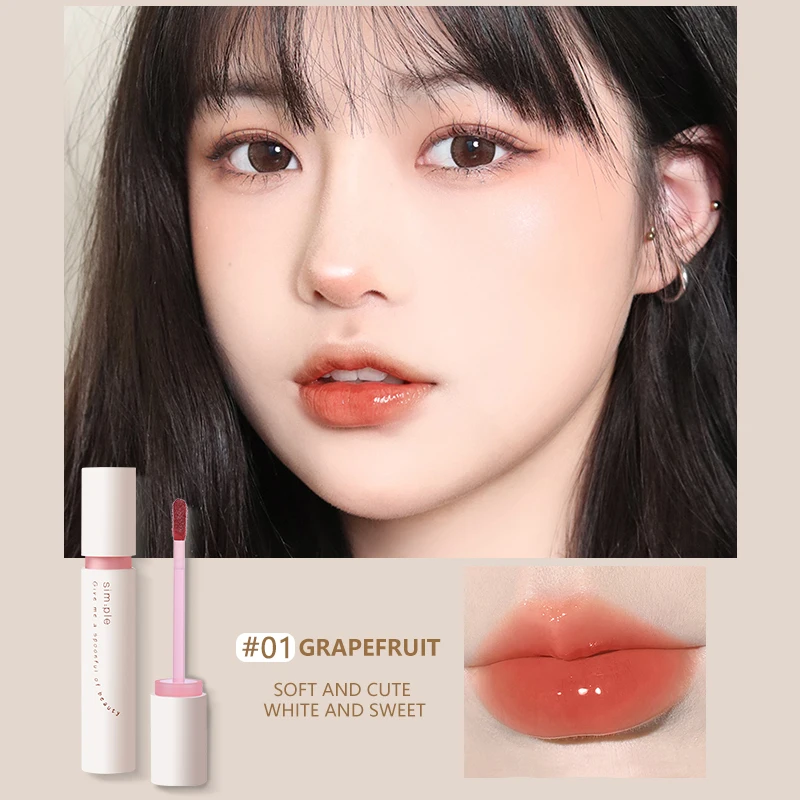 Wholesale 6 Colors  Waterproof  non-fading non-stick Cup Lip glaze Shimmer Long-lasting Lip gloss Makeup