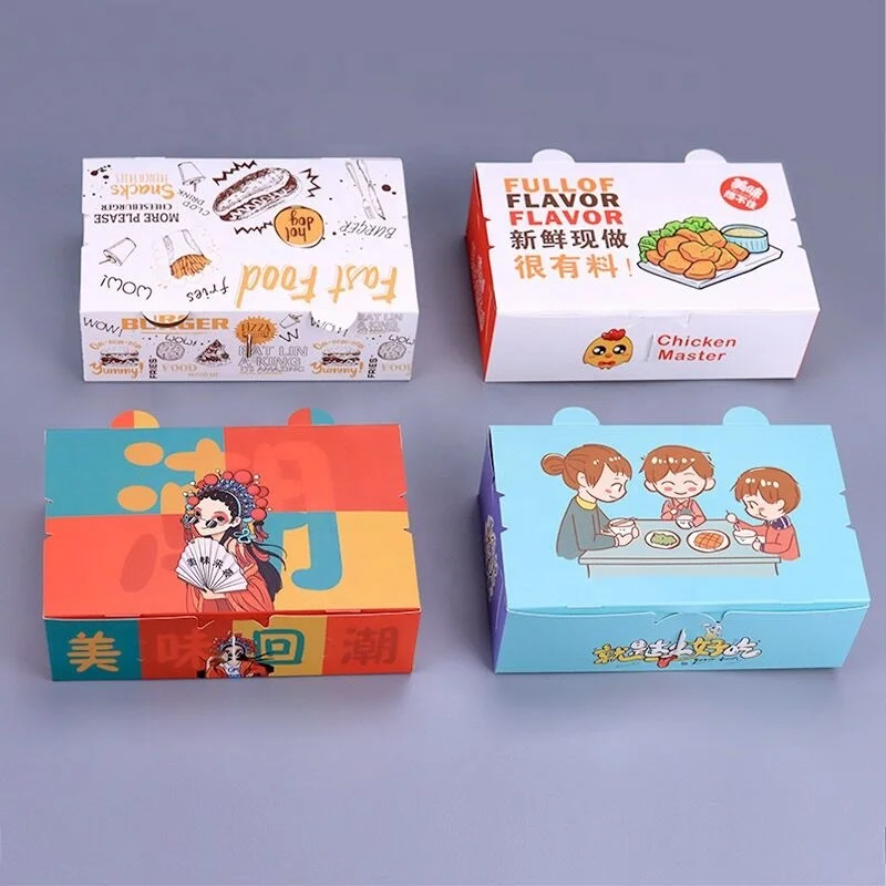 Take Out Food Container,Kraft Brown Paper Food To Go Box Leak Grease Resistant Disposable Cardboard Lunch Box for Catering